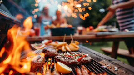 barbecue on the grill, independence day bbq