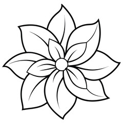 Flower silhouette with white background