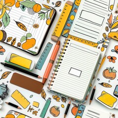 Back to School seamless tiled texture wallpaper