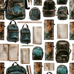 Back to School seamless tiled texture wallpaper