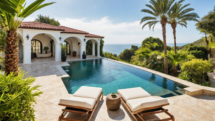 Fototapeta premium A luxurious Mediterranean style villa