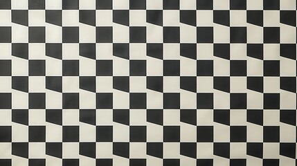 A bold, black-and-white houndstooth pattern with sharp, angular shapes. The high contrast between the colors makes the design striking and modern