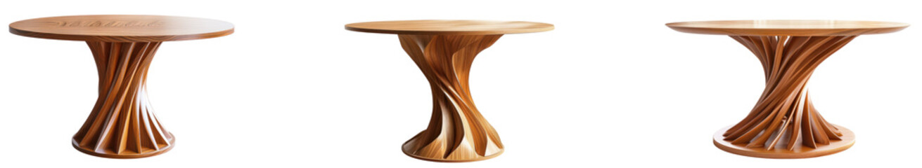 Elegant Wooden Round Table