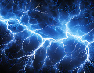  Blue Electricity- Intense blue lightning bolts, isolated on a transparent background. _1(35)