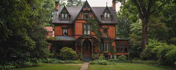 Victorian home with elegant features.