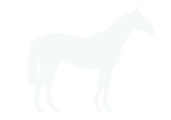 hellgraue Pferdesilhouette auf transparentem Hintergrund