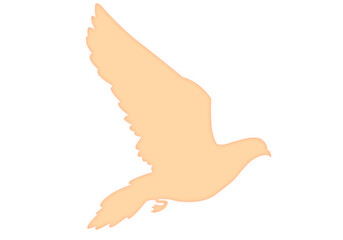 Orange Taubensilhouette auf transparentem Hintergrund