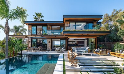 Stylish beach house with modern amenities.