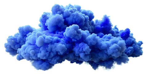 Fototapeta premium blue cloud on white background