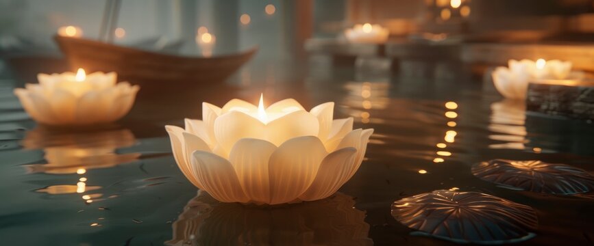 Crispy lotus blossom cookie, a traditional Thai dessert, evoking cultural richness