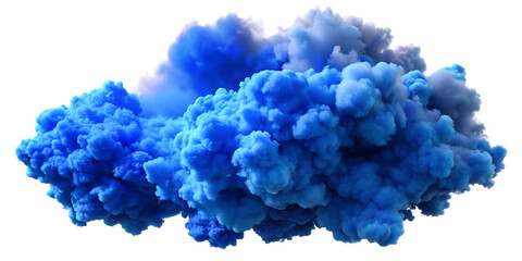 blue cloud on white background