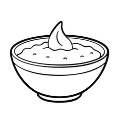 Mexican food coloring pages. Hand drawn illustration isolated on white background