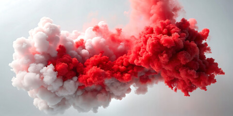 Fototapeta premium red and white cloud on white background