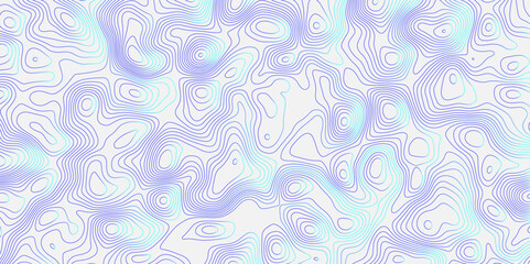 Abstract wavy topographic map. Abstract wavy and curved lines background. Abstract geometric topographic contour map background.
