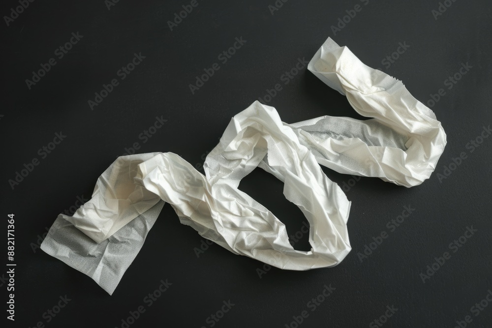 Poster two pieces of white tissue paper placed on a table, suitable for use in craft projects or as a decor