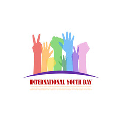 Vector illustration of International Youth Day social media feed template