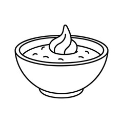 Mexican food coloring pages. Hand drawn illustration isolated on white background