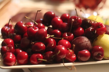 cherries in a bowl