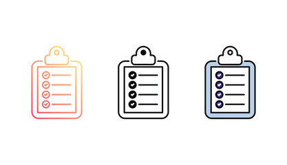 Clipboard icon design with white background stock illustration