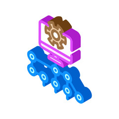 digital product creation isometric icon vector. digital product creation sign. isolated symbol illustration