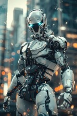 Naklejka premium City Robot Standing