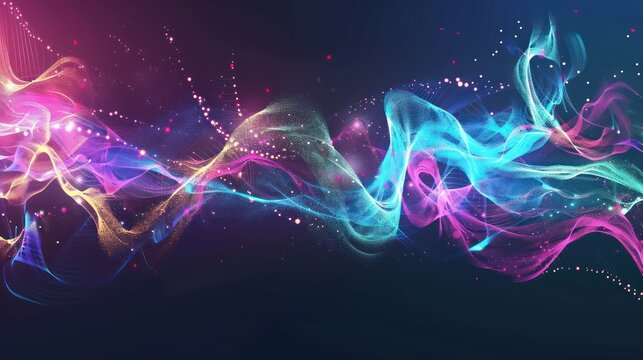 Colorful sound wave. Voice, audio energy concept, background