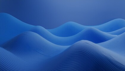 3d render of blue smooth abstract waves illustration background 