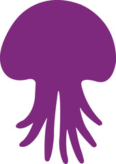 Jellyfish clip art design on plain white transparent isolated background for card, shirt, hoodie, sweatshirt, apparel, tag, mug, icon, poster or badge