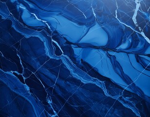 Smooth midnight blue marbled surface background or wallpaper or website or header, copy text space...