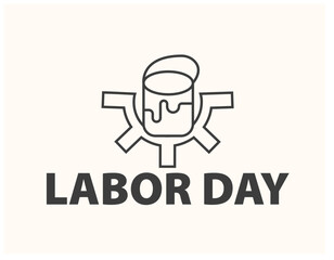 Celebrate Labor Day with icons featuring workers, tools, and industry