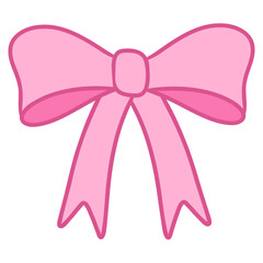pink ribbon bow illustration