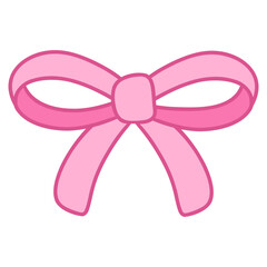 pink ribbon bow illustration