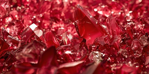 vibrant red gemstones with sparkling facets