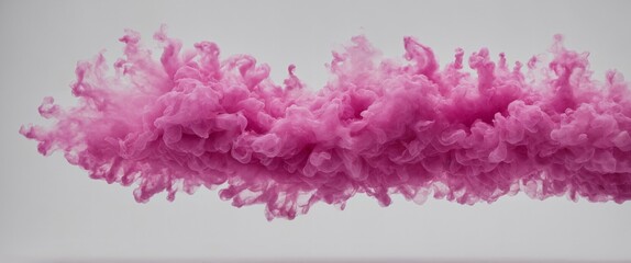 Fototapeta premium Pastellfarbene Rauchwolken: Eine zauberhafte Darstellung von schwebenden Farbverläufen in Rosa und Blau, die an abstrakte Kunst und kreative Gestaltung erinnert