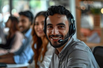 Smiling Customer Service Representative