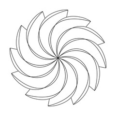 Circle ornament mandala design coloring book page