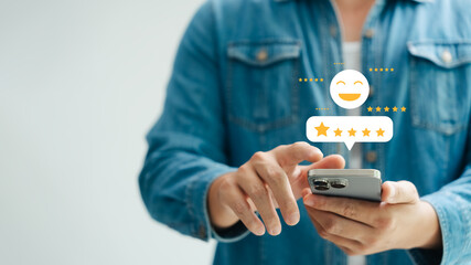 poll Customer satisfaction, customers use smartphones Give a five star satisfaction rating,...