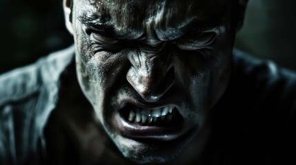 A Close-Up Shot in Dim Lighting with Textured Shadows and Details