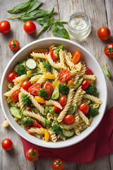 pasta with vegetables and meat