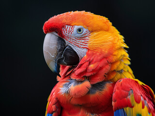 Fototapeta premium Parrot in the wild. Beautiful extreme close-up. 