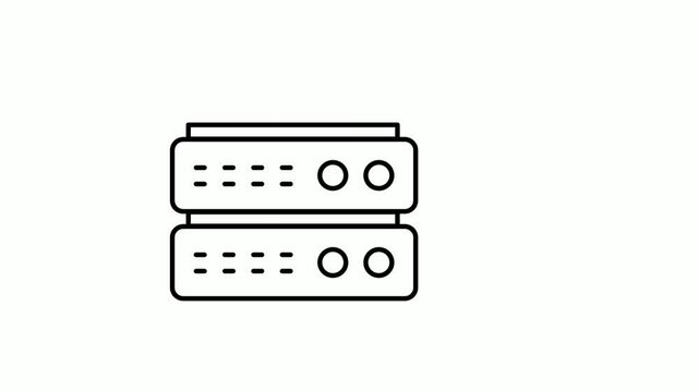Mail Exchange Machine animated video, Outgoing eMail Server footage, Outbound Email Interface Clip, Cloud computing and Internet hosting services Clip, 