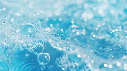 Abstract background of blue water with bokeh effect.
