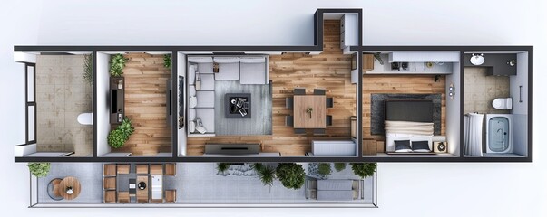 Spacious duplex with a garden.