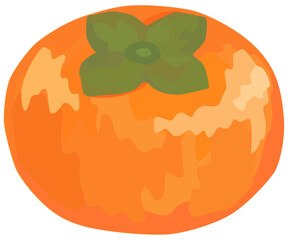 シンプルな柿のイラスト ベクター素材