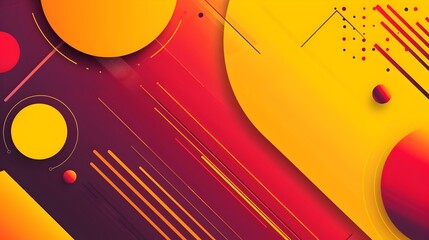 Obraz premium Striking Abstract Geometric Shapes and Patterns in Vibrant Colorful Composition