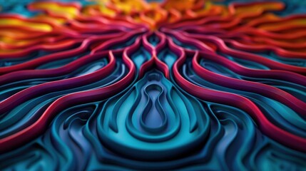 Obraz premium A Close-up Shot of a Fluid ethnic mandalas, diverse liquid symmetry