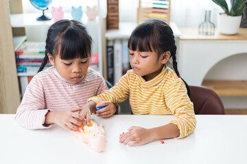 two sibling Playing Anatomy studies for kids. Human body organs and skeleton parts toy. Learning medical terms, order and location of each part. at home.