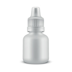 White Plastic Dropper Bottle Mockup
