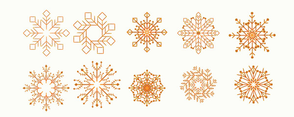 golden snowflakes