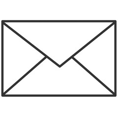 white envelope mail icon sign